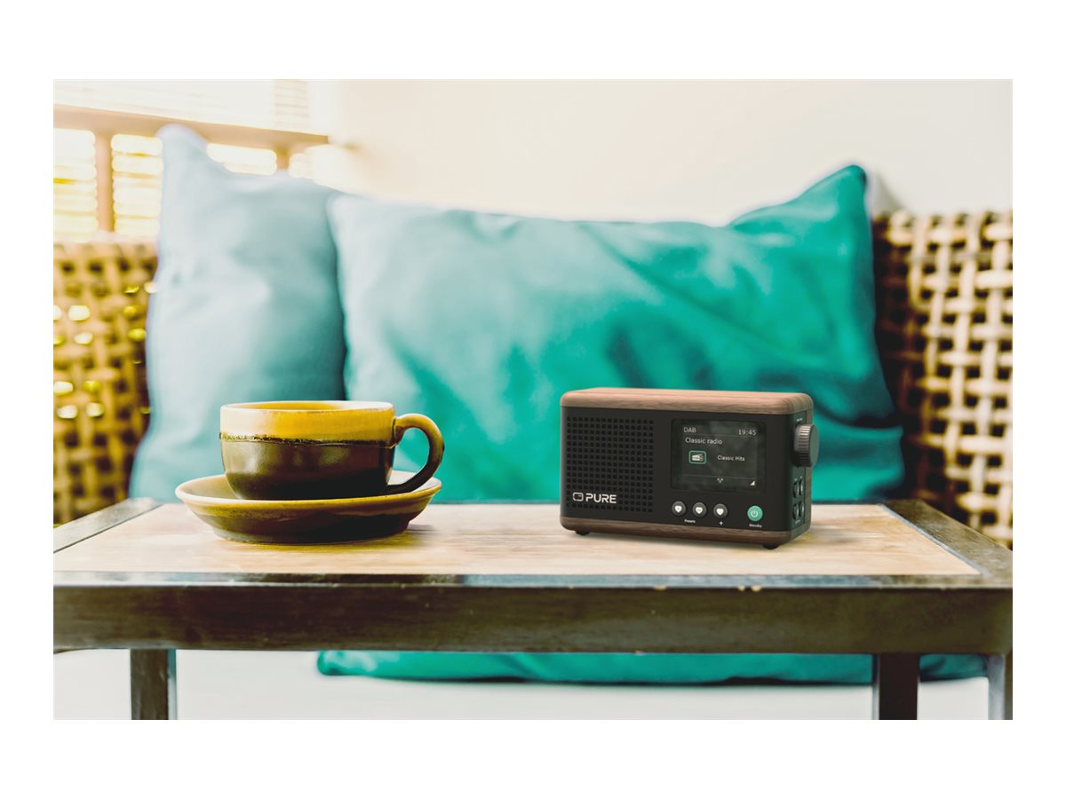 Pure Acoustics Classic Stereo Mini Minisystem 40 W DAB+/FM Bluetooth CD USB Braun, Walnuss