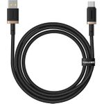 Baseus Dura USB Typ A auf Typ C 60 W Schnellladekabel 1 m Schwarz, Gold (P10377802U01-00)