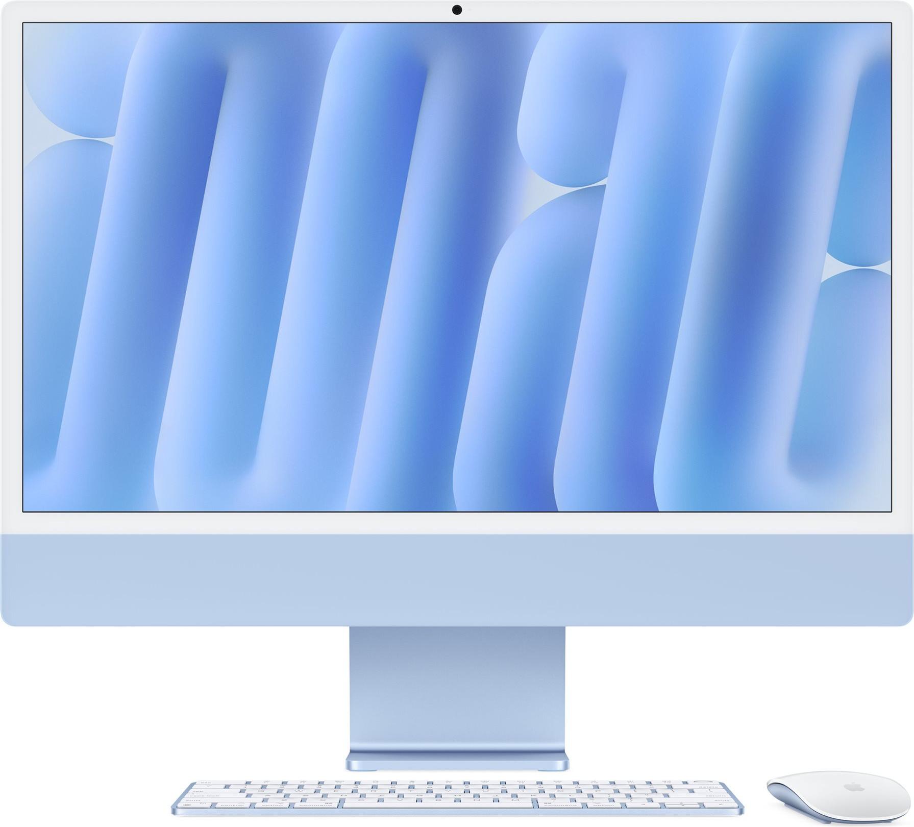 APPLE iMac Z1EQ 59,62cm 23,5Zoll Standardglas M4 10C CPU/10C GPU/16C N.E. 16GB 1TB SSD Gbit Eth MM MaKey TID DE Blau (Z1EQ-MWV33D/A-07FB8D)