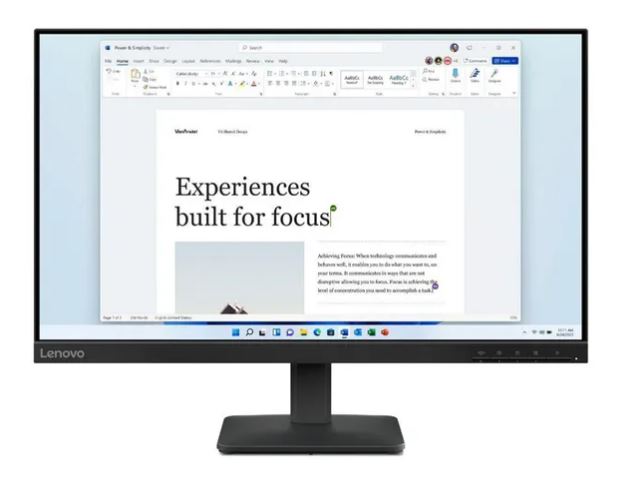 Lenovo L27-4e FHD Display 68,6 cm (27") FHD (1920 x 1080 Pixel), IPS-Panel, 4 ms (Extreme Mode) / 6 ms (Normal Mode), 100 Hz, HDMI 1.4, VGA (68CDKAC1EU)