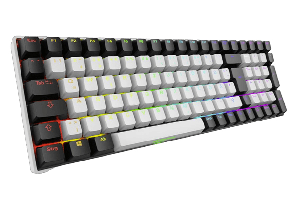 Sharkoon SKILLER SGK50 S2 mechanische Tastatur Gateron G Pro 3.0 Yellow Hot-Swap RGB QWERTZ Schwarz