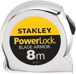 STANLEY Bandmaß PowerLock L.8m B.25mm verchr. schlagf. Gehäuse Feststeller SB Stanley (0-33-527)