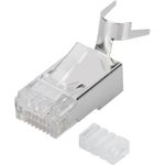 Assmann/Digitus CAT 6A Modularstecker, 8P8C CAT 6A Modularstecker, 8P8C, geschirmt, für Massivleiter AWG 22 - 23 Lieferumfang inklusive Kamm (AK-219604)