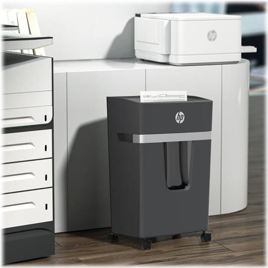 HP Pro Shredder 15CC Aktenvernichter Partikelschnitt 4 x 35 mm P-4 bis 15 Blatt Schwarz