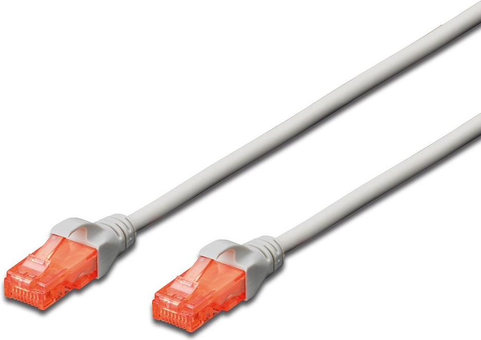 DIGITUS Patchkabel, Kat. 6, U/UTP, 7,0 m, grau 4 x 2 AWG 26/7, Twisted Pair, 2 x RJ45 ungeschirmte Stecker, - 1 Stück (DK-1617-070)