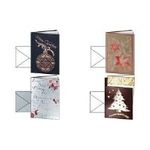 sigel Weihnachtskarte "Noblesse", A6 (A5) für Inkjet/Laser/Kopierer, Edelkarton 270 g/qm und (DS346)