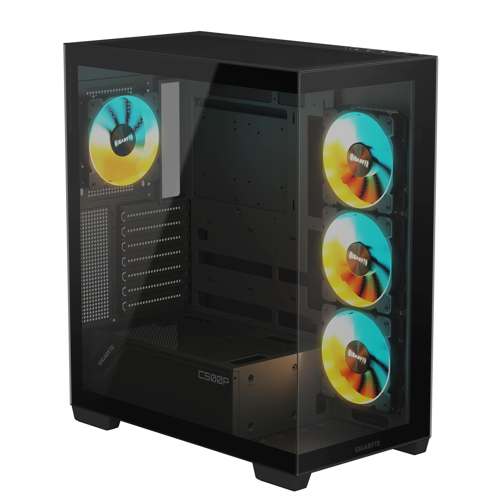 GIGABYTE C500 PANORAMIC STEALTH Mid Tower ATX Schwarz