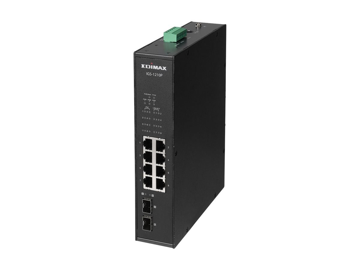 Edimax IGS-1210P 10-Port Gigabit PoE+ Switch Schwarz