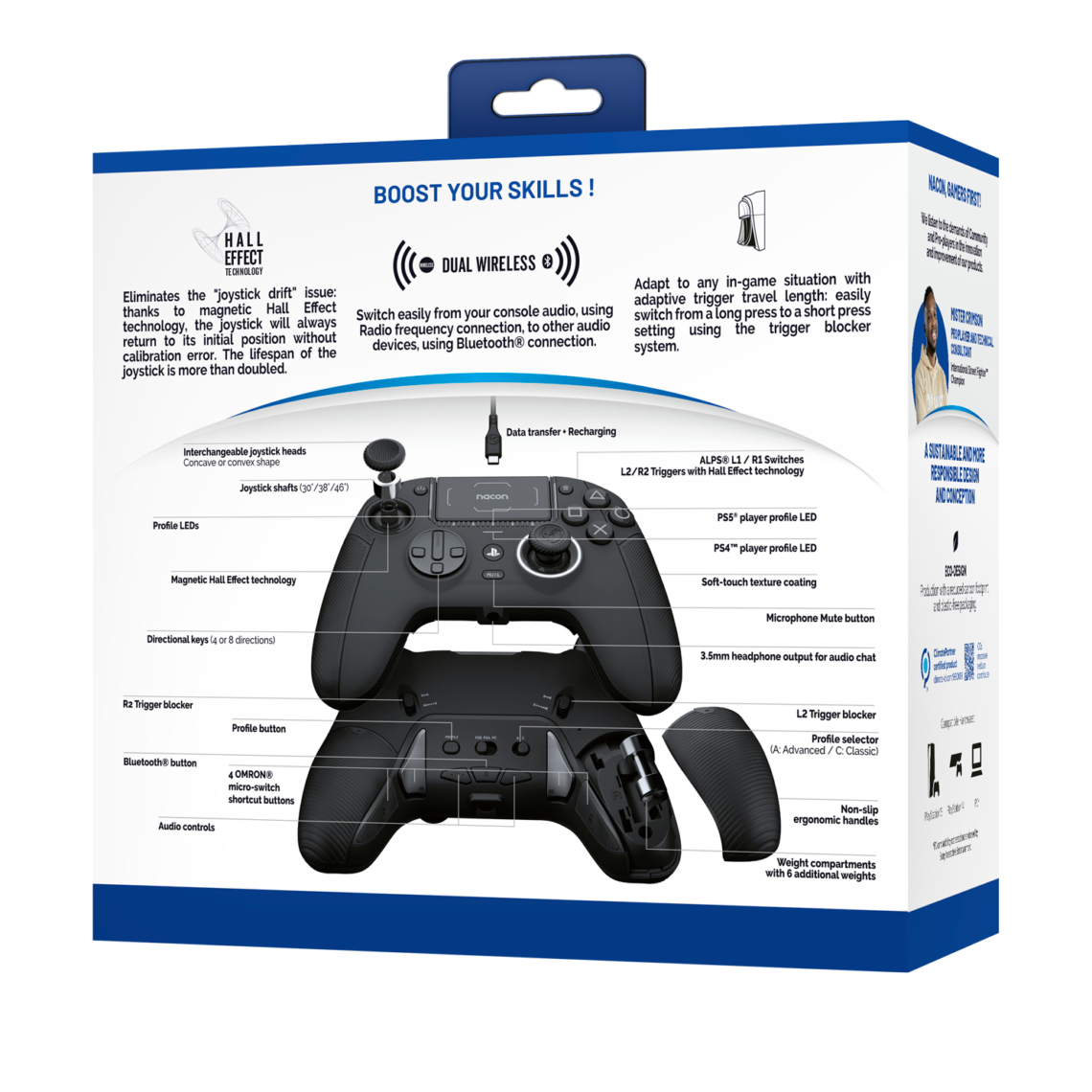 NACON Revolution 5 Pro Wireless Controller für PS5, PS4 & PC Schwarz