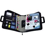 WEDO Ordnertasche, schwarz, für DIN A4 Ordner bis 80 mm Rückenbreite, aus Polyester, mit Reißverschluss (58 601)