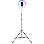 Havit ST7026 - Stativ mit RGB-Lichtring, schwarz (ST7026)