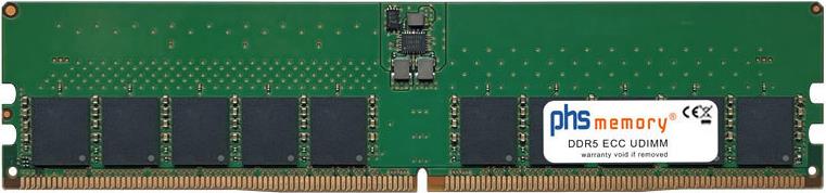 PHS-MEMORY 32GB RAM Speicher kompatibel mit ASRock Rack AM5D4ID-2T/BCM DDR5 UDIMM ECC 4800MHz PC5-38
