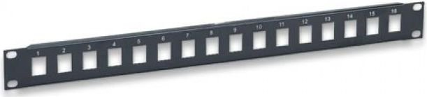 Blank Intellinet 16 Port Panel für 1U Keystone Jack 19 " schwarz (513593)