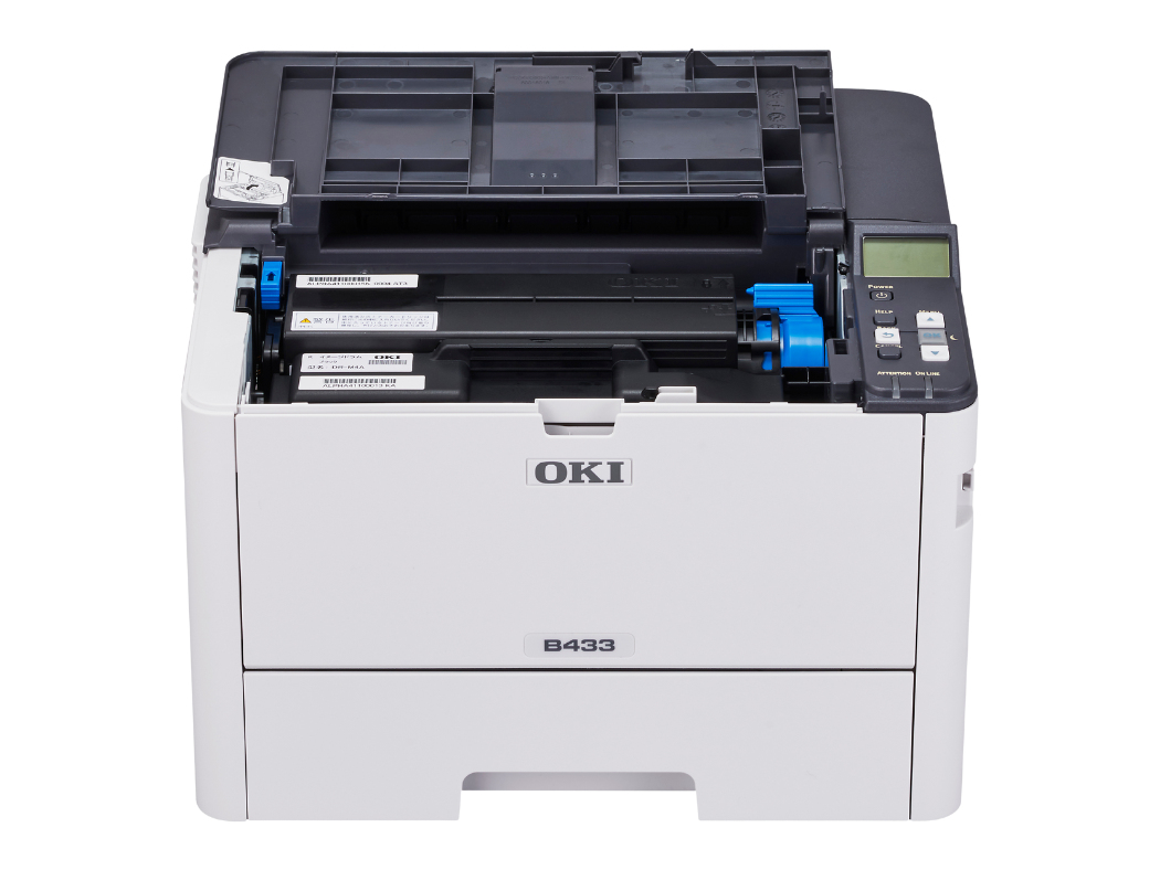 OKI B433dn Laserdrucker A4 Mono LED Duplex 40 Seiten/Min. 1200 x 1200 dpi Grau, Weiß