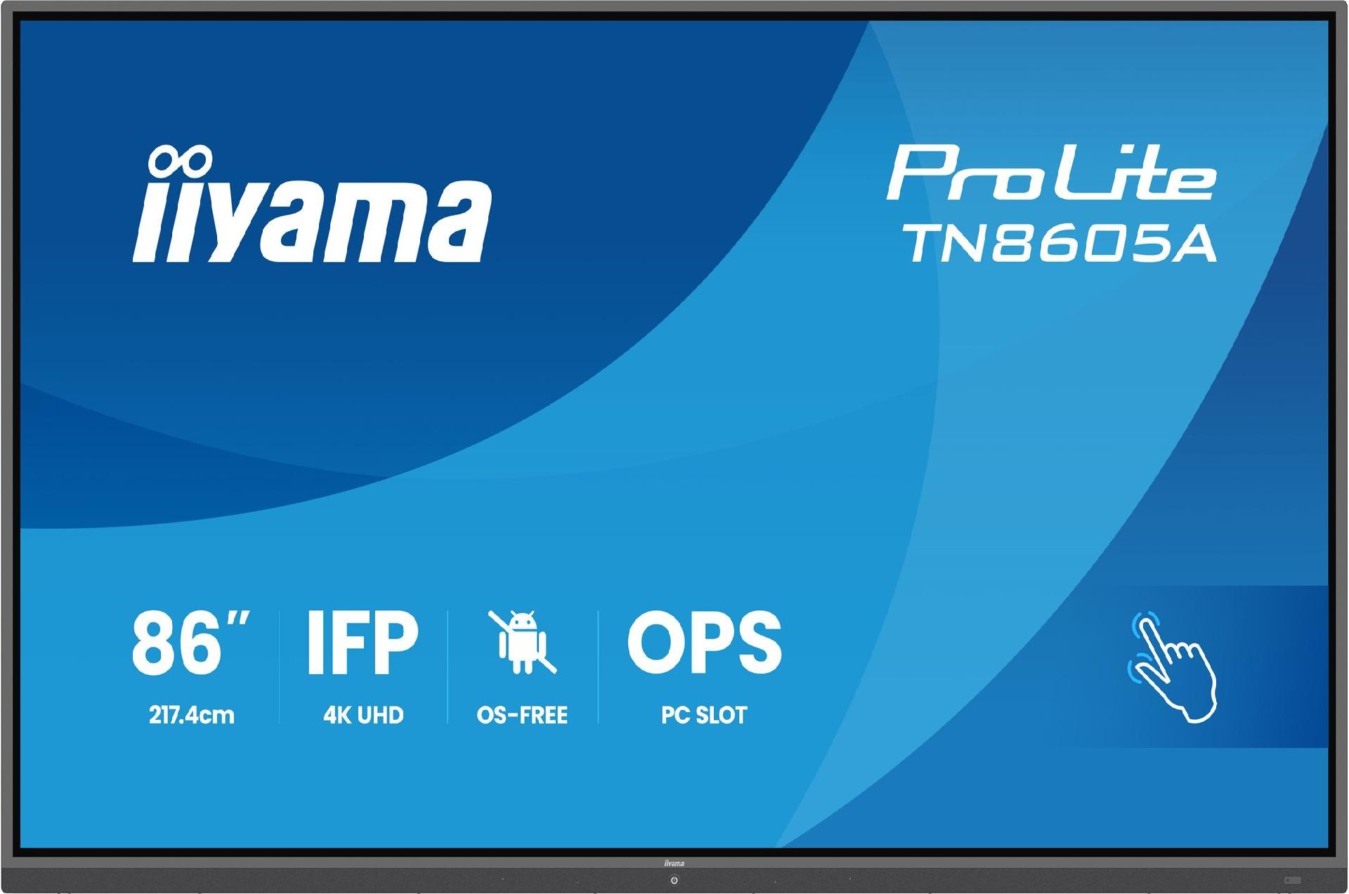 Iiyama ProLite TN8605A-B1AG Digital Signage Display 85,6" 4K UHD IPS Multi-Touch Schwarz