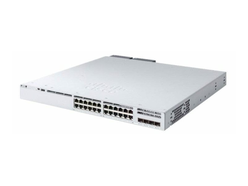 Cisco Catalyst 9300L 24-Port UPOE Managed Switch mit 8x Multigigabit und 4x 10G SFP+ Uplink, Network Advantage, Grau