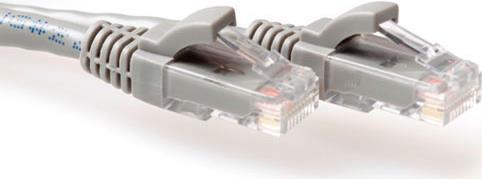 ACT Grey 0.25 meter U/UTP CAT6 patch cable snagless with RJ45 connectors