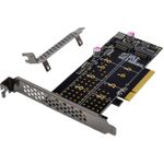 InLine PCIe Karte zu 2x intern NVMe M.2 Key M– Bifurcation x8 (76660N)