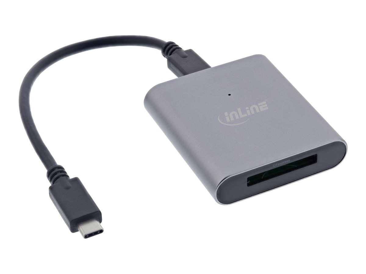 InLine Card Reader USB 3.2 Gen.2 USB-C oder USB-A für CFexpress Typ-B Schwarz