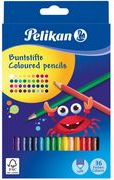 Pelikan Dreikant-Buntstifte dünn, 36er Kartonetui dreieckig, Minenstärke ca. 3.0 mm, farbig lackiert in - 1 Stück (700139)