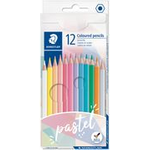STAEDTLER Buntstift pastel, 12er Kartonetui Sechskantstift, Minenstärke: 2,9 mm, weiche Mine für - 1 Stück (146 C12 PA)