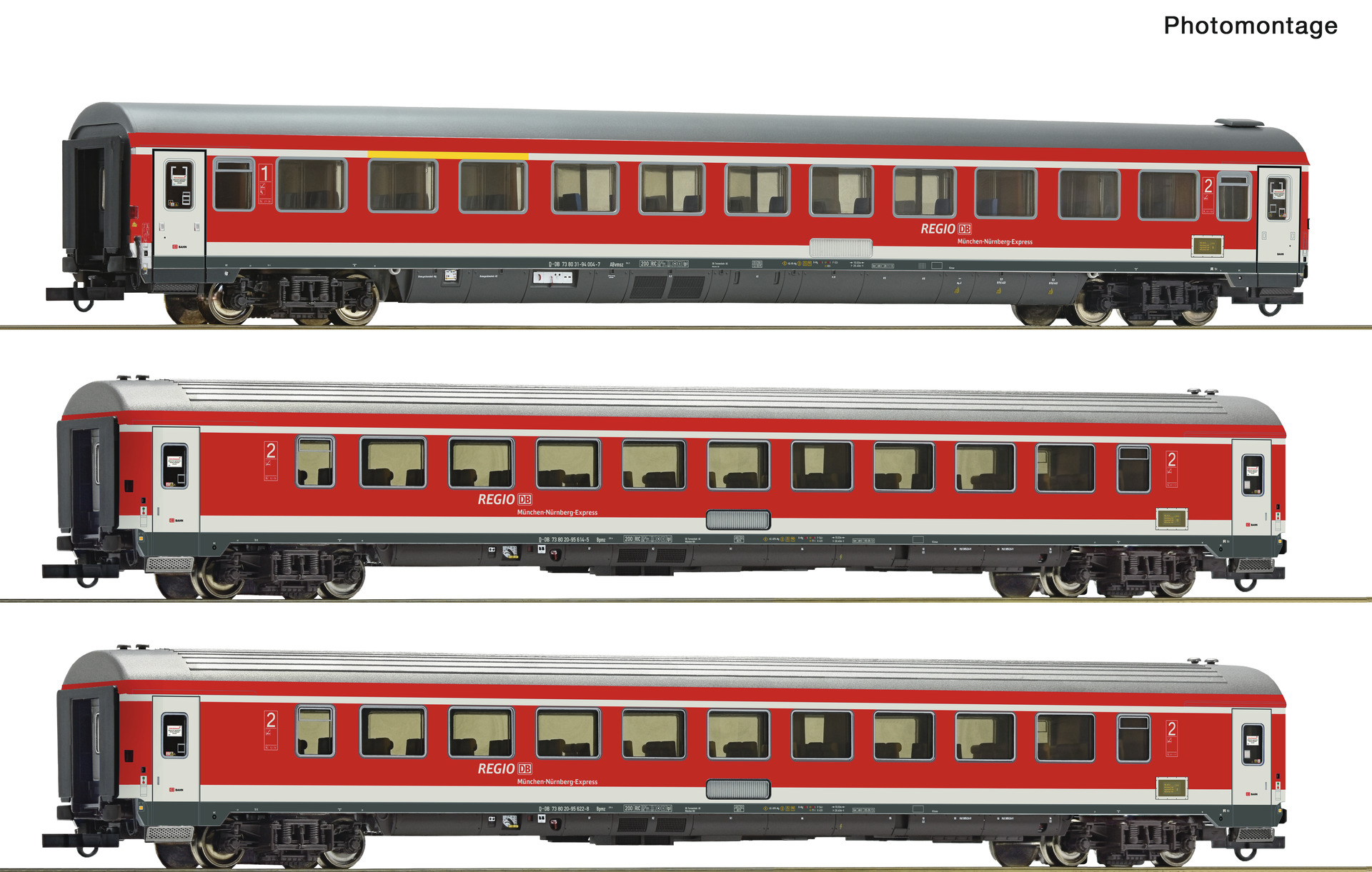 Roco 6200096 H0 3er-Set Regio München-Nürnberg-Express der DB AG