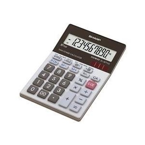 Sharp EL-M711G Desk Calculator - Tischrechner im Glastop-Design, 10-stellig, Glastop Design, Großes angewinkeltes LC Display, 1 Speicher 3 Tasten (ELM711G)