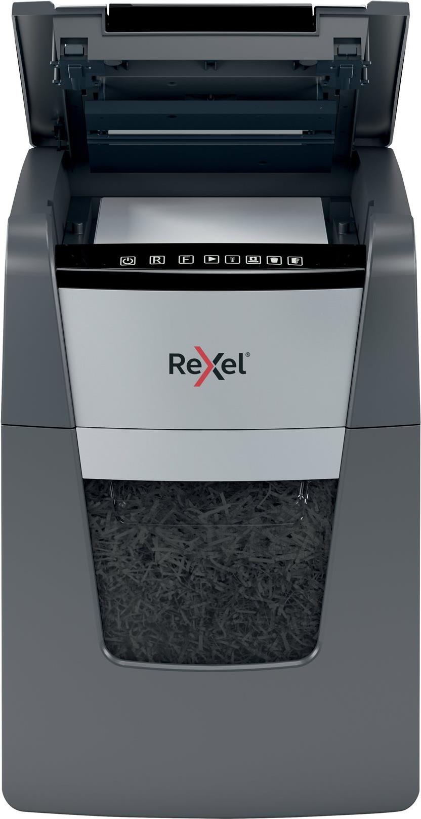 Rexel Optimum AutoFeed+ 90X Aktenvernichter P-4 Schwarz, Grau