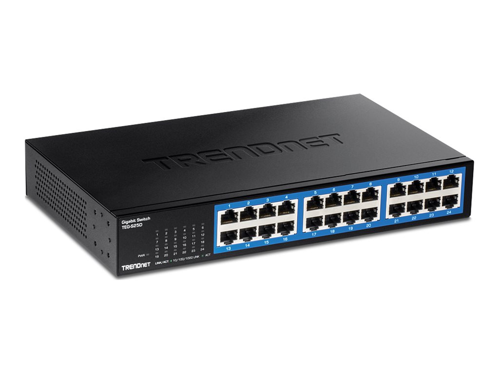 TRENDnet TEG-S25D 24-Port Gigabit Switch Schwarz