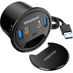 GRAUGEAR G-THUB-AU-60 Schnittstellen-Hub USB 3.2 Gen 1 (3.1 Gen 1) Type-A Schwarz (G-THUB-AU-60)
