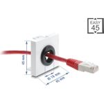 Delock Easy 45 Kabeldurchführung rund O weiß schwarz (91073)