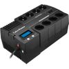 CyberPower BR700ELCD Line-Interactive USV 700VA/420W LCD, AVR, USB (HID), RJ45 Lan Protection, Ausgang (4+4) Schuko, USB Ladegerät (BR700ELCD)