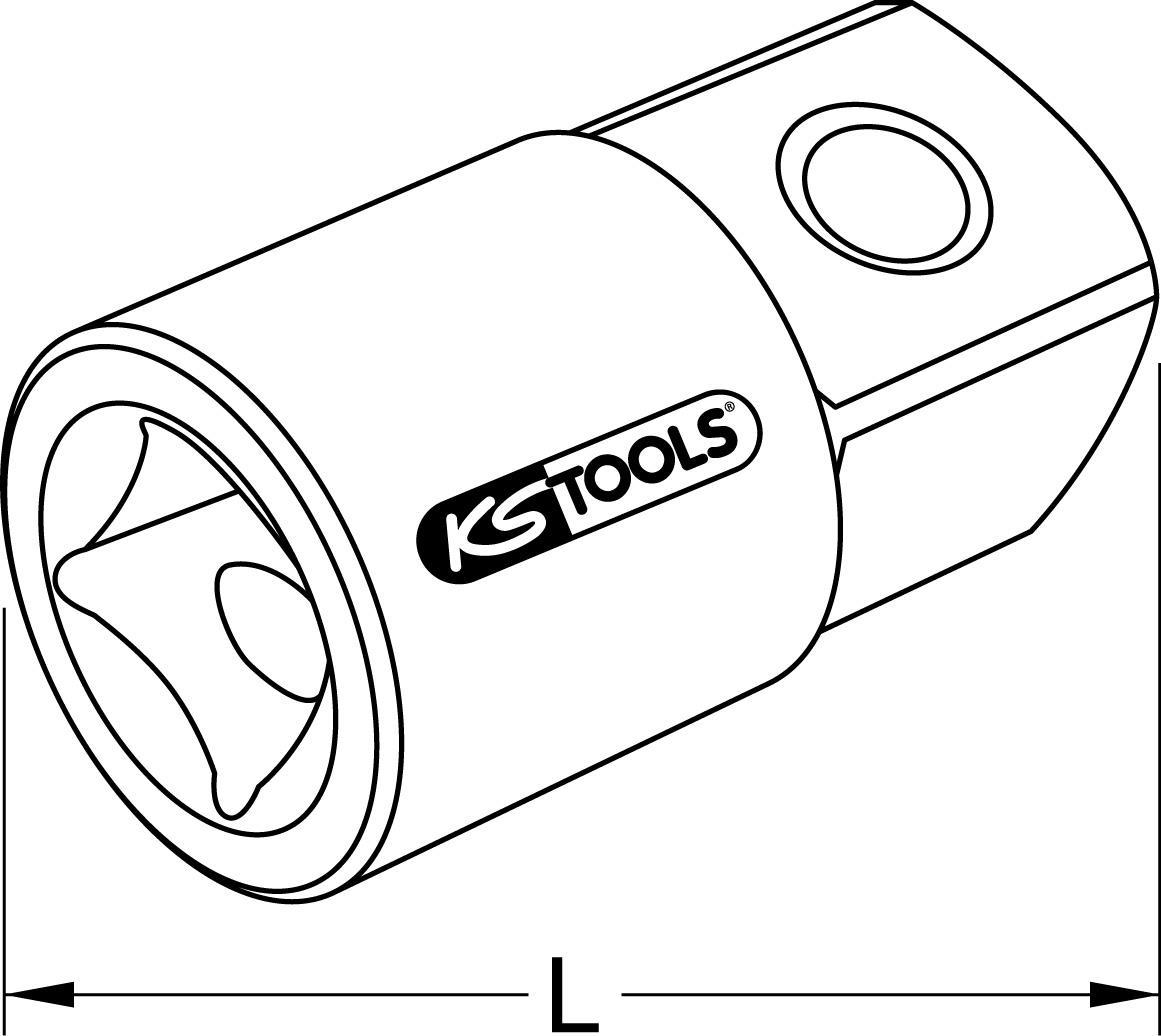 KS TOOLS 1/4" Vergrößerungsadapter, 1/4"F x 3/8"M (911.1494)
