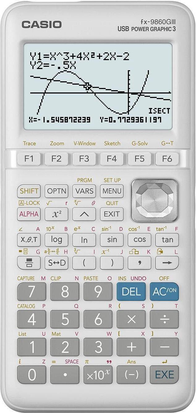 Casio Tischrechner, technisch-wissenschaftlich, Natürliches Display, Batteriebetrieb (FX-9860GIII-W-ET)