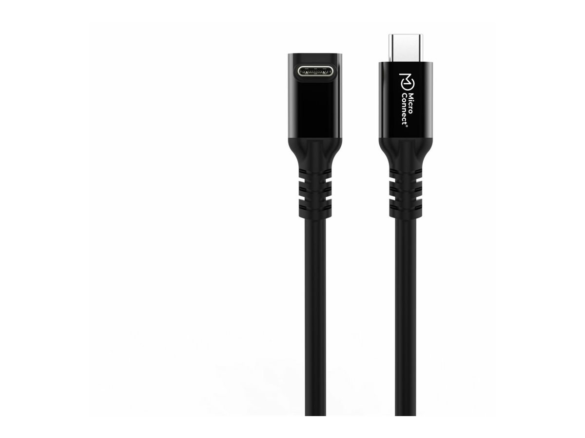 MicroConnect Premium USB-C Kabel USB 3.2 Gen 2x2 5 m 100 W 20 Gbps Gewinkelt Schwarz