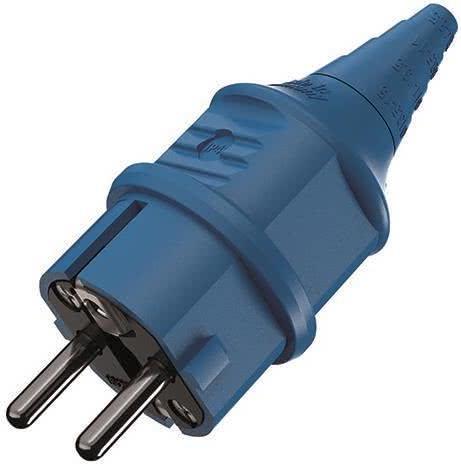 MENNEKES Elektrotechnik GmbH & Co. KG 10838 Schutzkontaktstecker Kunststoff 230 V Blau IP44 (10838)
