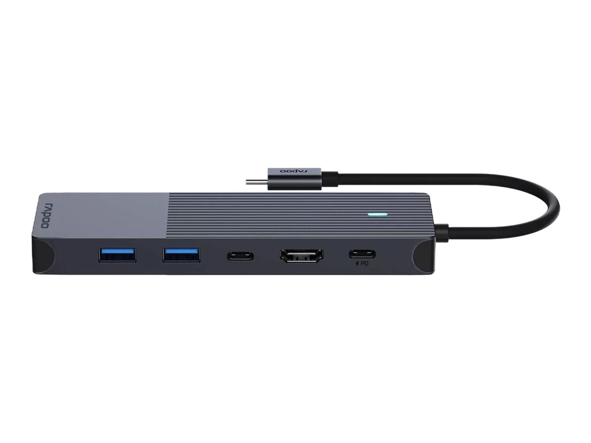 Rapoo UCM-2002 USB-C Dockingstation HDMI RJ-45 USB 3.2 Gen 1 Grau