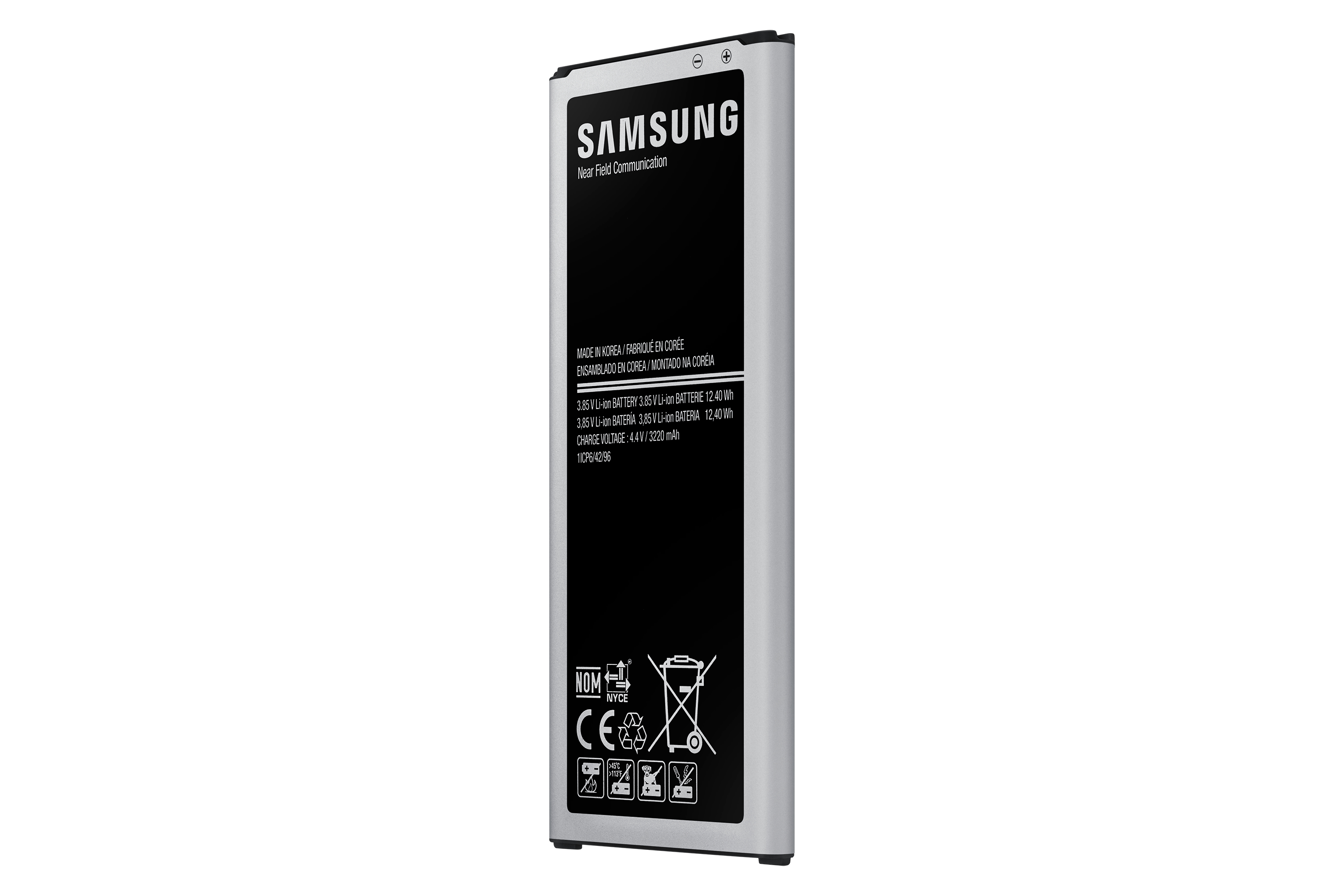 Samsung Akku EB-BN910B 3.220 mAh Li-Ion für Galaxy Note 4 Schwarz, Silber