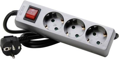 Kopp 129743008 Steckdosenleiste mit Schalter 3fach Titan Schutzkontakt (129743008)