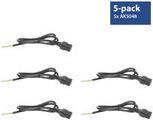 ACT Powercord C19 IEC Lock - open end black 2 m, PC1174, 5-Pack (AK5327)