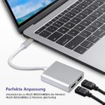 Helos Splitter, USB 3.1 Type-C™ St./2x HDMI Buchse, PREMIUM 4K, silber USB Type-C™ St./2x DisplayPort 1.2 Bu. , PREMIUM , TPE Außenmantel - hochflexibel , Aluminium-Gehäuse , 3840 x 2160 @ 60 Hz , vergoldete Kontakte , CE-zertifiziert , ULTRA HD 4K , ROHS 2.0 und REACH-konform , Farbe: silber (288384)