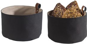 APS Brottasche, Durchmesser: 200 mm, dunkelgrau / beige aus Tetron (schmutzabweisende Kunstfaser), Höhe: 135 mm, - 1 Stück (30346)