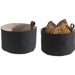 APS Brottasche, Durchmesser: 200 mm, dunkelgrau / beige aus Tetron (schmutzabweisende Kunstfaser), Höhe: 135 mm, - 1 Stück (30346)