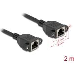 Delock Netzwerk Verlängerungskabel S/FTP RJ45 Buchse zu Cat.6A flache (90785)