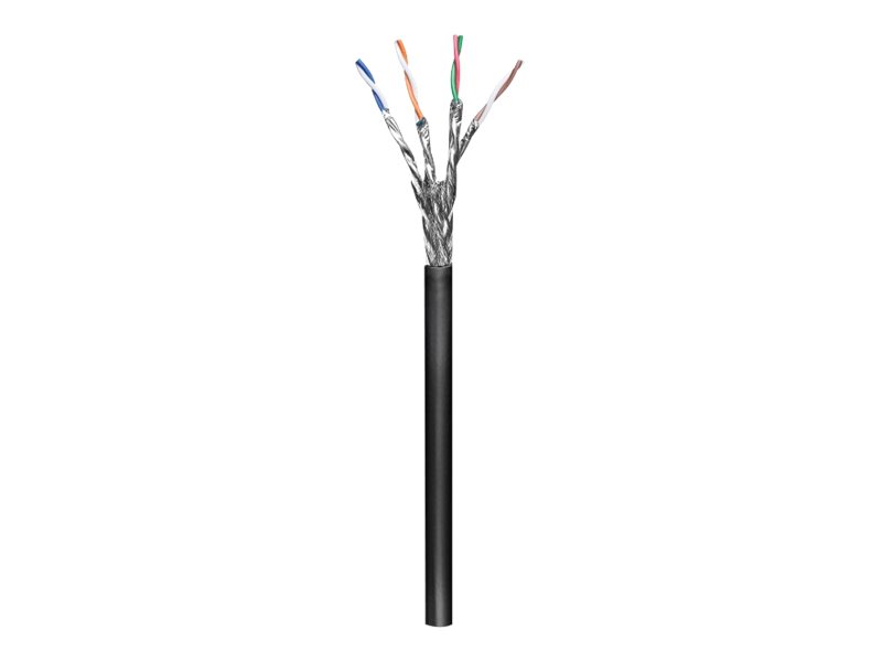 goobay CAT 6 S/FTP (PiMF) 100 m Schwarz
