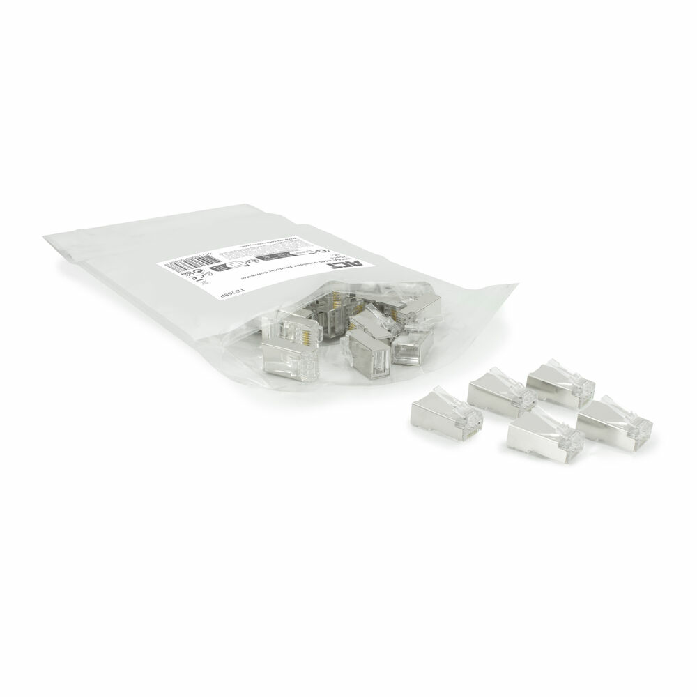 ACT TD168P Cat6a RJ45-Stecker Silber, Transparent