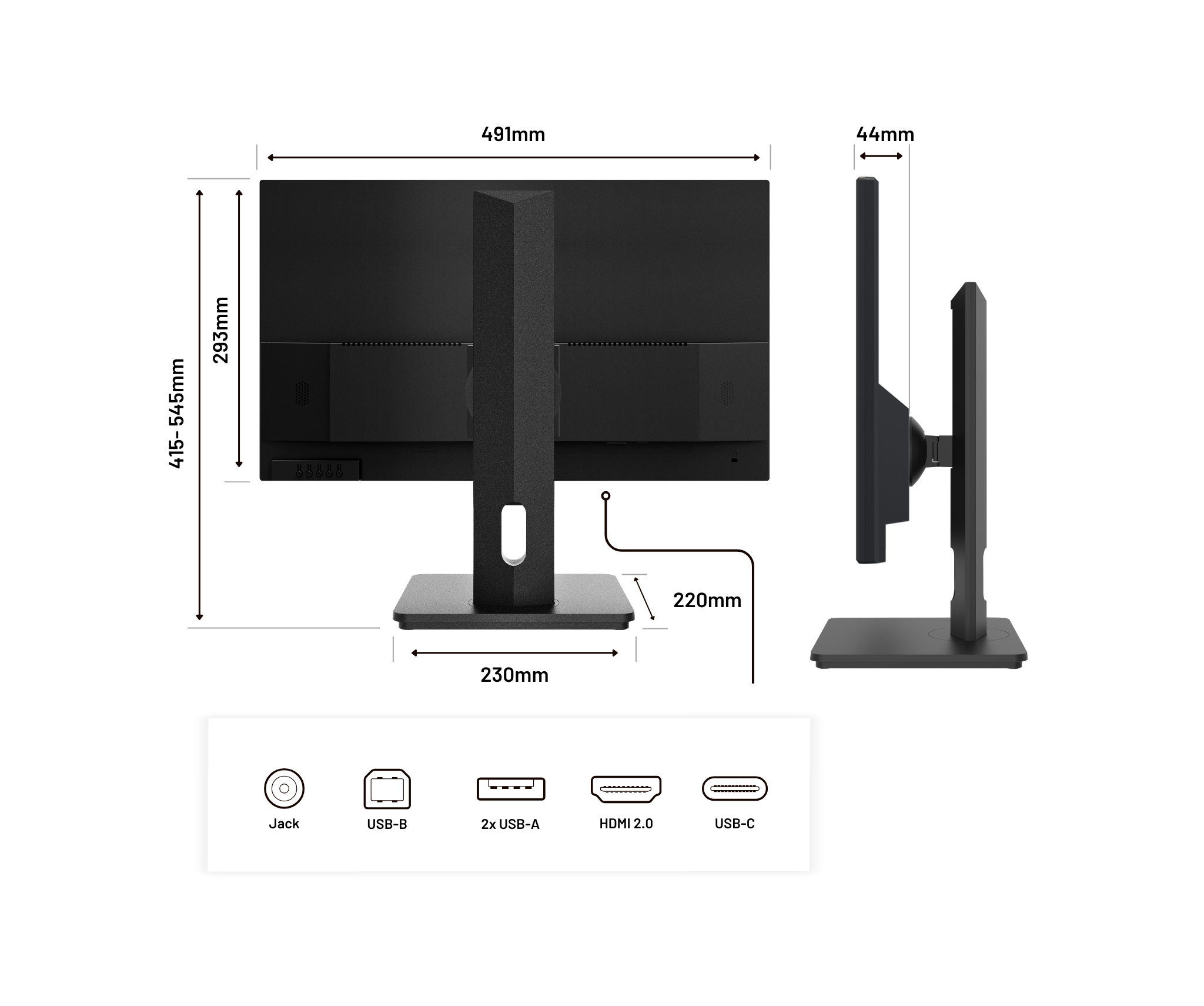JAPANNEXT JN-I215FLFHSP-C65W 21,5" IPS Full HD Monitor Schwarz