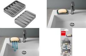 metaltex Seifenablage Gravity-Soap, grau Material: PEVA PE 50% + EVA 50%, beidseitig verwendbar, - 1 Stück (297019000)