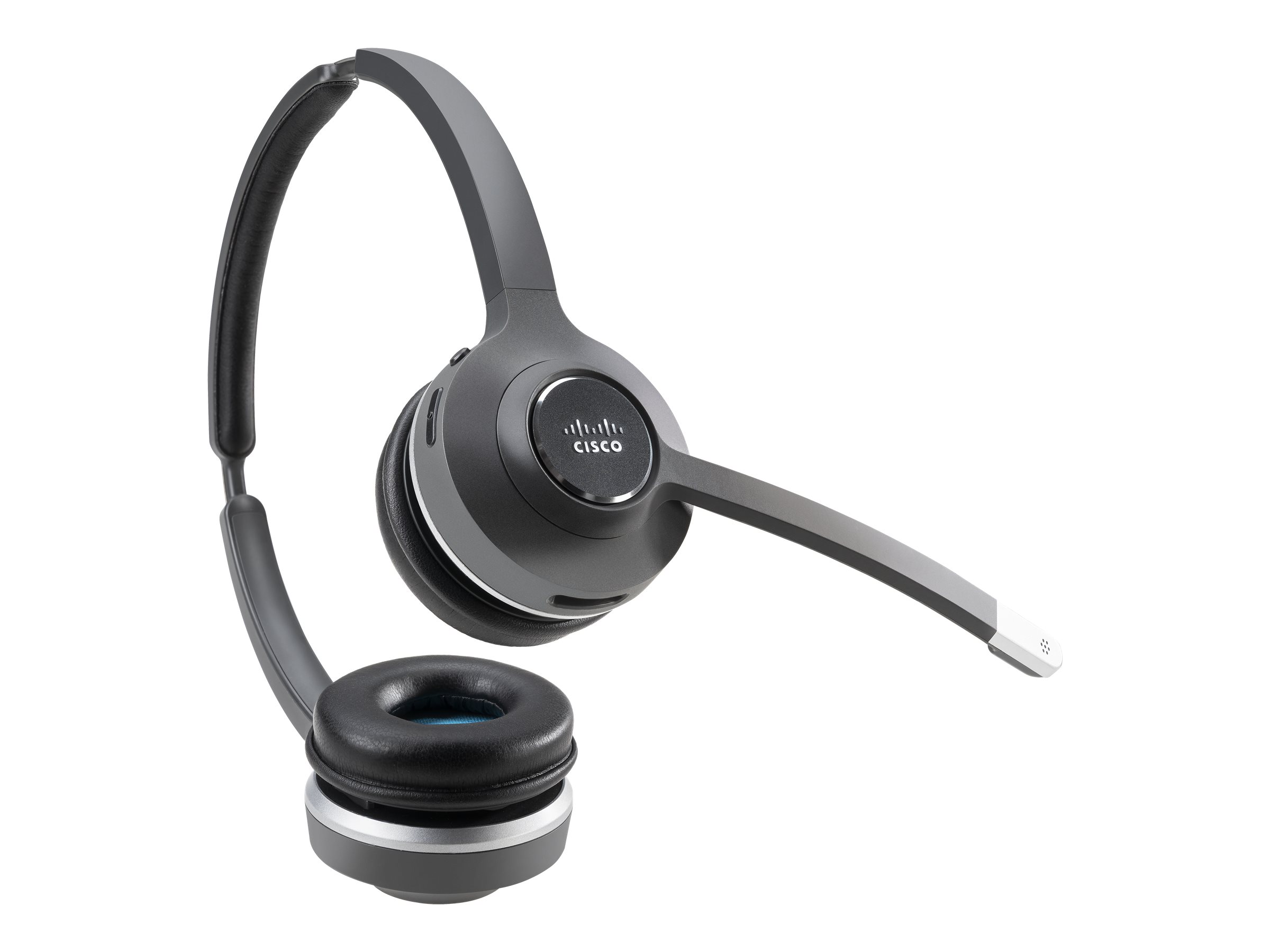 Cisco 562 Wireless Dual Headset - DECT, On-Ear, Stereo, USB-A/RJ-9/RJ-11 Schwarz/Grau