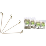 NATURE Star Fingerfood-Spieße LOOP, aus Bambus, 180 mm mit Knoten-Ende leicht zu greifen, sehr stabil, - 1 Stück (38969)